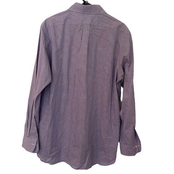 Mens Ralph Lauren Shirt Long sleeve Size 34/35 - 16.5" Purple/White Checker - Picture 5 of 5